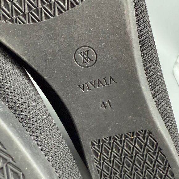 Vivaia Aria 5° Pointed-Toe Ballet Flat Women's 10 Black Knit Slip-On Comfort - Picture 10 of 11